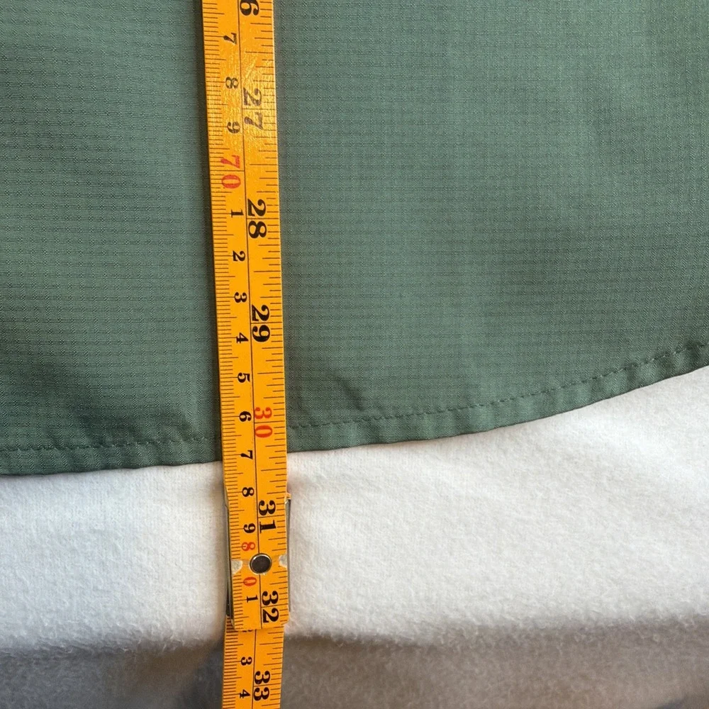 Eddie Bauer Mens XXL Green Short Sleeve Button Down Fishing Hiking Shirt